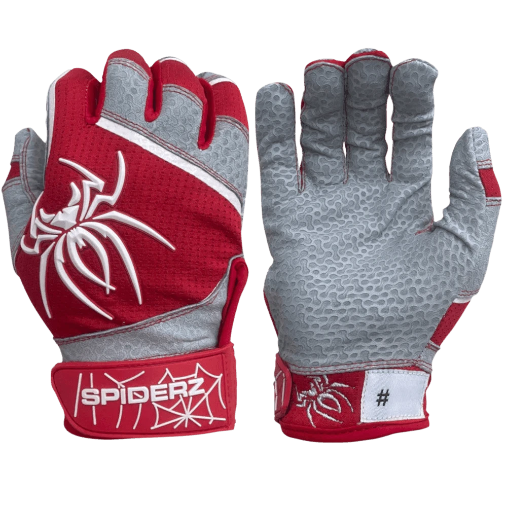 2022 Spiderz PRO Model Batting Gloves: Red/White 1 2022 Spiderz PRO Model Batting Gloves: Red/White