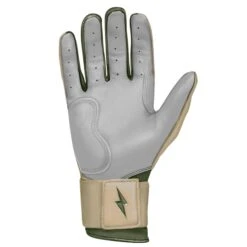 Bruce Bolt Premium Pro Military Series Long Cuff Batting Gloves: Beige -Bat Forge Store IMG 0883