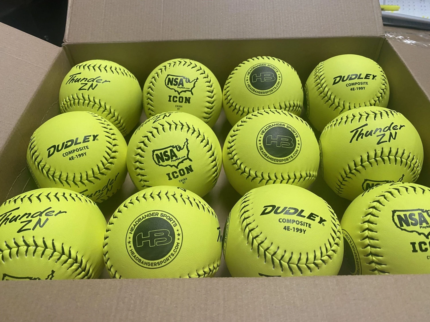 Dudley Thunder ZN HYCON ICON NSA 12" Slowpitch Softballs (DOZEN): 4E199Y 3 Dudley Thunder ZN HYCON ICON NSA 12" Slowpitch Softballs (DOZEN): 4E199Y - Image 3