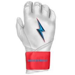 Bruce Bolt PREMIUM PRO BRINSON Series Long Cuff Batting Gloves: White 8 Bruce Bolt PREMIUM PRO BRINSON Series Long Cuff Batting Gloves: White -Bat Forge Store LC LBW RIGHT