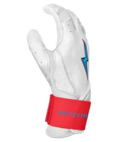 Bruce Bolt PREMIUM PRO BRINSON Series Long Cuff Batting Gloves: White 9 Bruce Bolt PREMIUM PRO BRINSON Series Long Cuff Batting Gloves: White -Bat Forge Store LC LBW SIDE