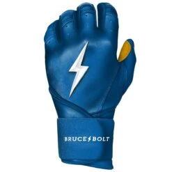 Bruce Bolt PREMIUM PRO Long Cuff Batting Gloves: Royal -Bat Forge Store LC ROYG LEFT