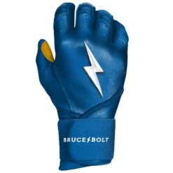 Bruce Bolt PREMIUM PRO Long Cuff Batting Gloves: Royal -Bat Forge Store LC ROYG RIGHT