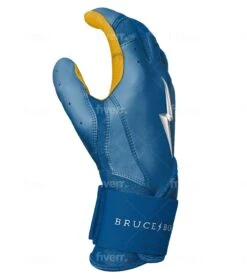 Bruce Bolt PREMIUM PRO Long Cuff Batting Gloves: Royal -Bat Forge Store LC ROYG SIDE
