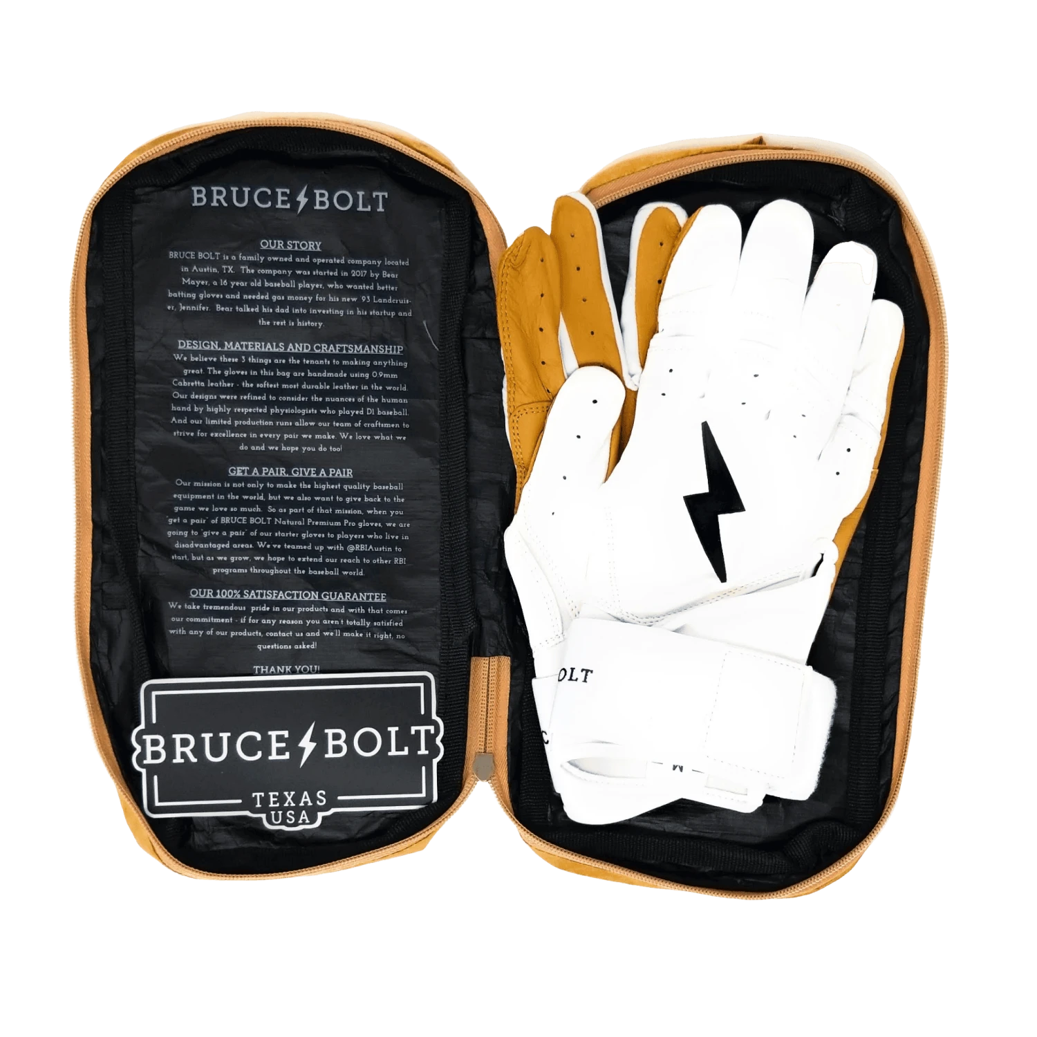 Bruce Bolt PREMIUM PRO Long Cuff Batting Gloves: White 4 Bruce Bolt PREMIUM PRO Long Cuff Batting Gloves: White - Image 4