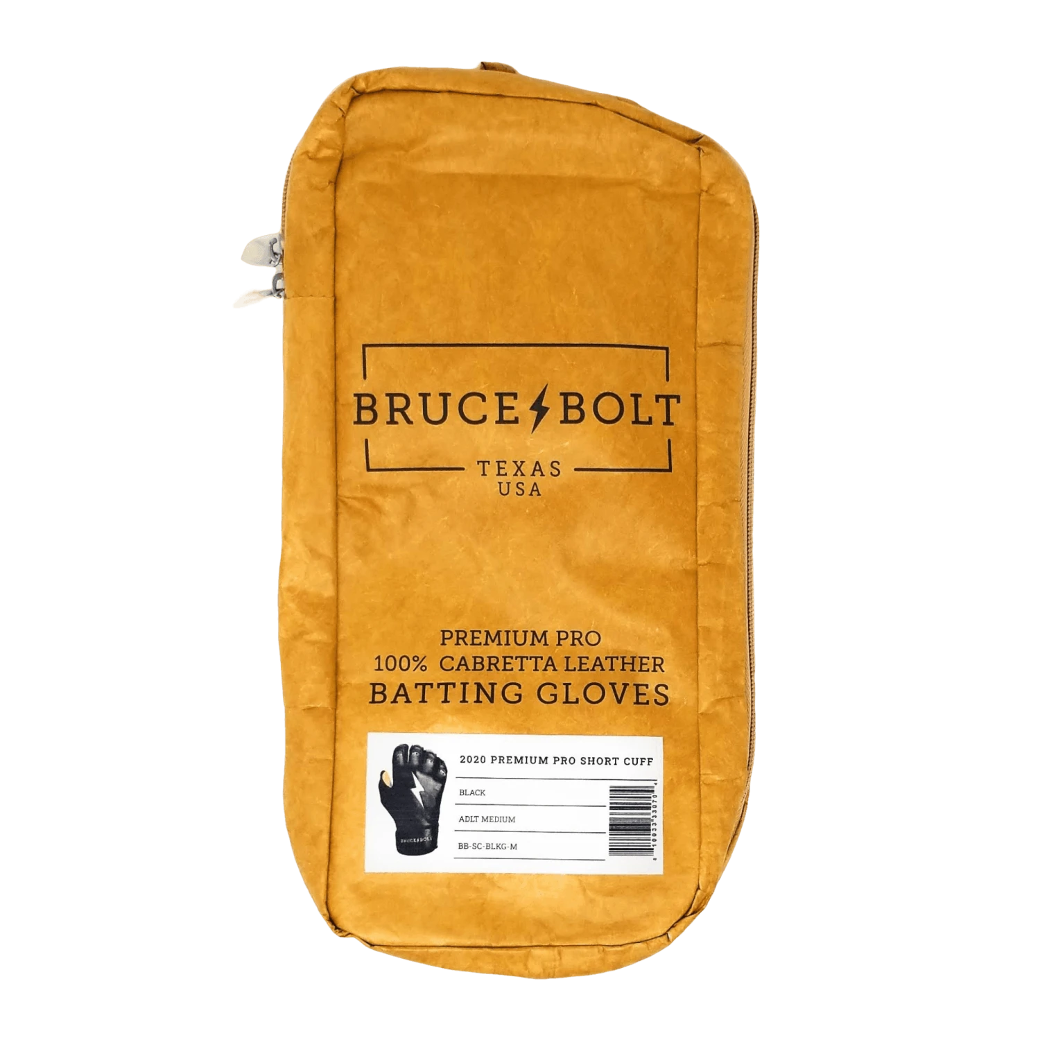 Bruce Bolt PREMIUM PRO Short Cuff Batting Gloves: Black 7 Bruce Bolt PREMIUM PRO Short Cuff Batting Gloves: Black - Image 7