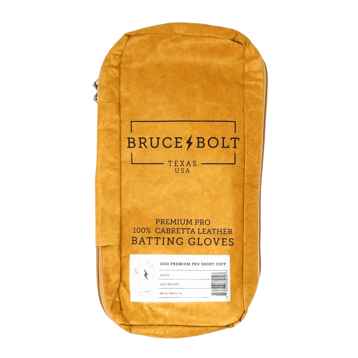 Bruce Bolt PREMIUM PRO Short Cuff Batting Gloves: White 7 Bruce Bolt PREMIUM PRO Short Cuff Batting Gloves: White - Image 7