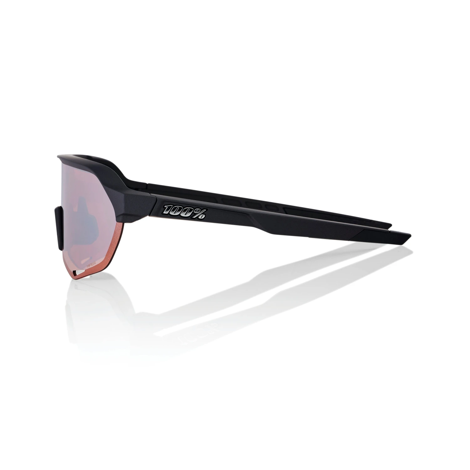 100% S2 Sunglasses Soft Tact Black - HiPER Crimson Silver Mirror Lens 3 100% S2 Sunglasses Soft Tact Black - HiPER Crimson Silver Mirror Lens - Image 3