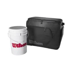Wilson Coaches Ball Bucket Roller Bag: WB5710701 -Bat Forge Store WB5710701 3 Wilson Ball Bucket Bag Black.png.cq5dam.web .1200.1200