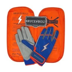 Bruce Bolt PREMIUM PRO NIMMO Short Cuff Batting Gloves: Blue -Bat Forge Store premium pro nimmo series short cuff batting gloves blue gloves brucebolt 966194