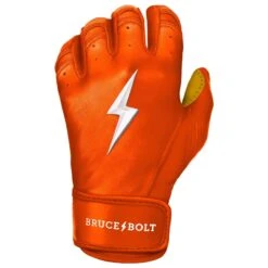 Bruce Bolt PREMIUM PRO Short Cuff Batting Gloves: Orange 9 Bruce Bolt PREMIUM PRO Short Cuff Batting Gloves: Orange -Bat Forge Store premium pro short cuff batting gloves orange brucebolt 128747