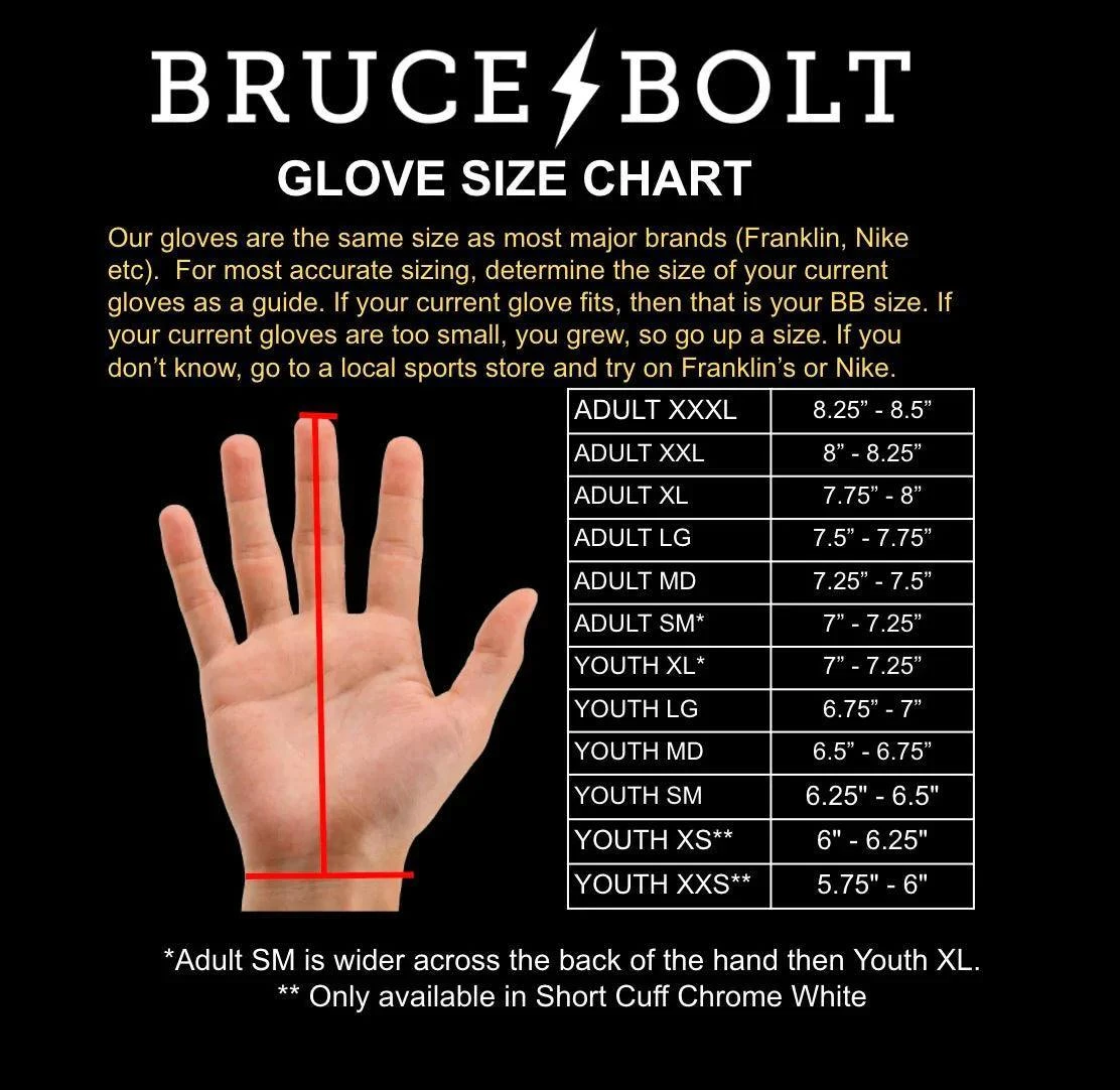 Bruce Bolt PREMIUM PRO Short Cuff Batting Gloves: Orange 4 Bruce Bolt PREMIUM PRO Short Cuff Batting Gloves: Orange - Image 4